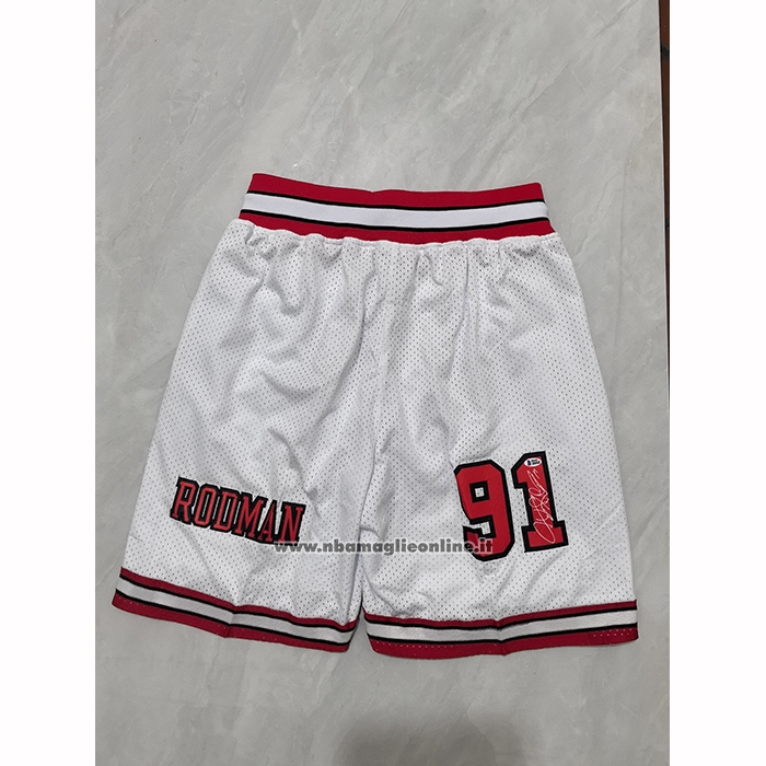 Pantaloncini Chicago Bulls Mitchell & Ness Just Don 1996-97 Bianco